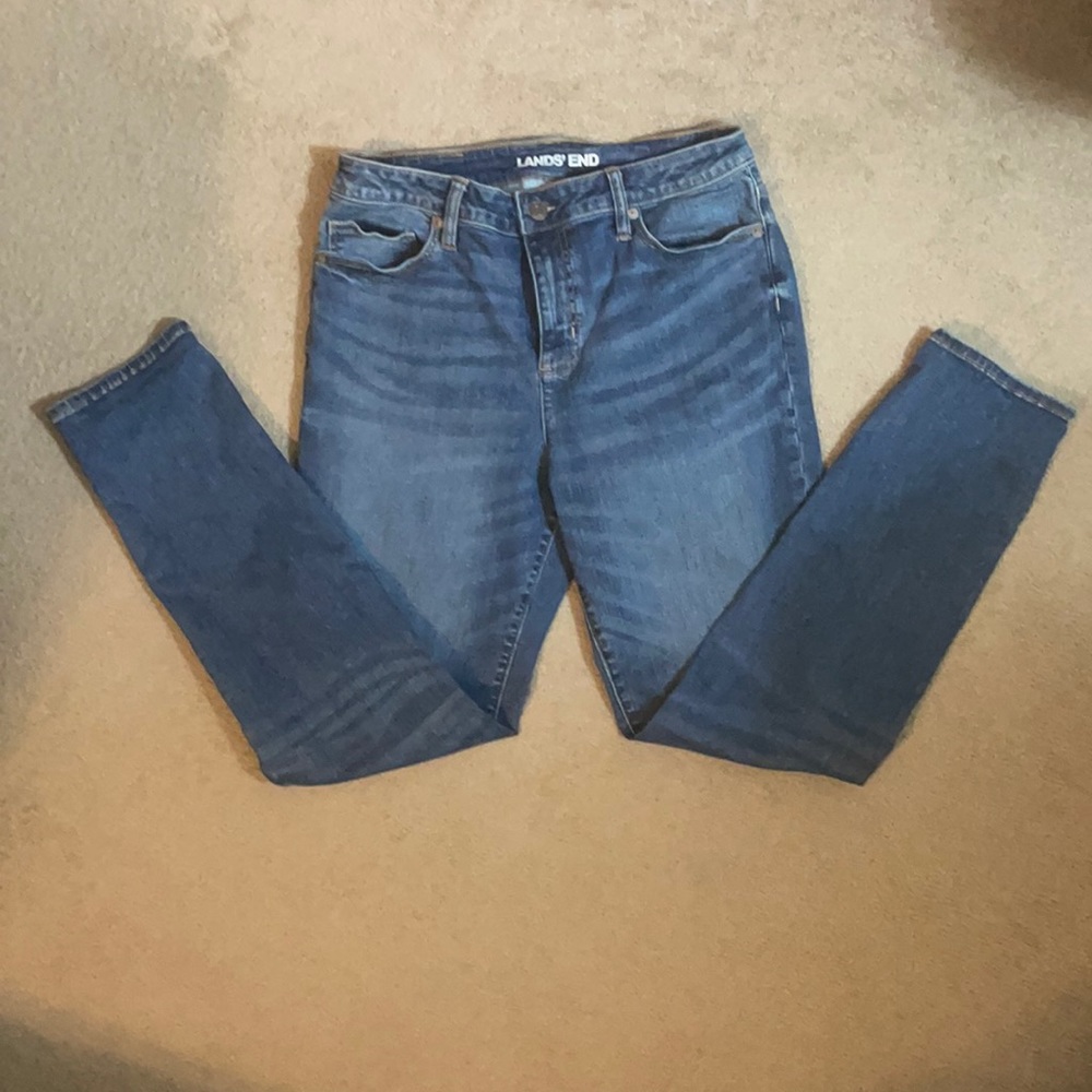 Lands End mid rise curvy skinny size 12 jeans